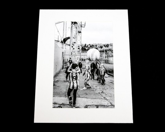 Moment in time Gasworks Children playing B&W