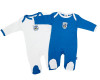 Blue & White 2 Pack Baby Sleepsuits