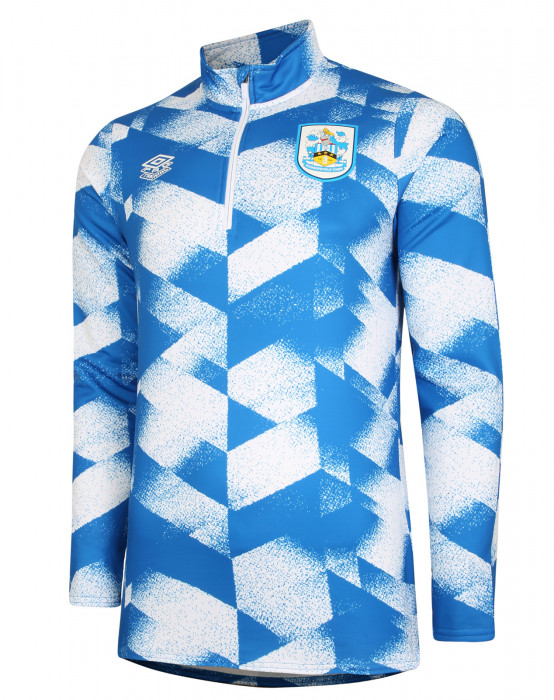 2021/22 Adult Half Zip Top - White/Blue