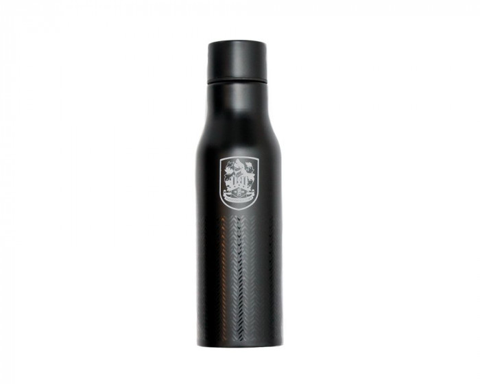 Crest Black Aluminium Water Bottle