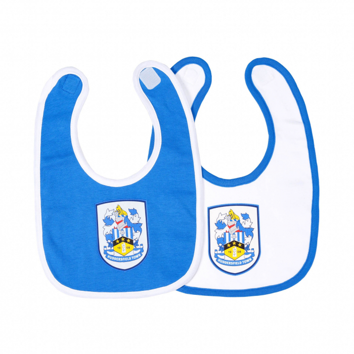 Blue & White Crest 2 pack Bibs